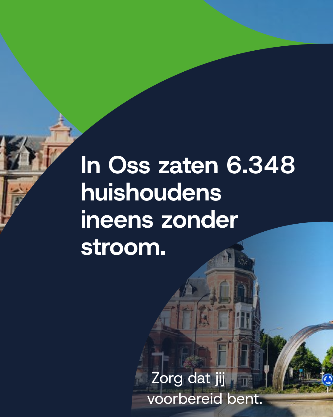 Frame 9 Een foto van een post voor De Groene Generatie waar je Oss ziet, niet in design. Een post gericht op energiezekerheid